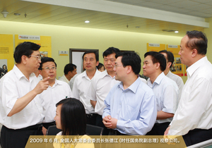 2009年6月，全国人大常委会委员长张德江（时任国务院副总理）视察公司。